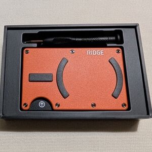 Ridge Magsafe Wallet - Basecamp Orange w/Cash Strap